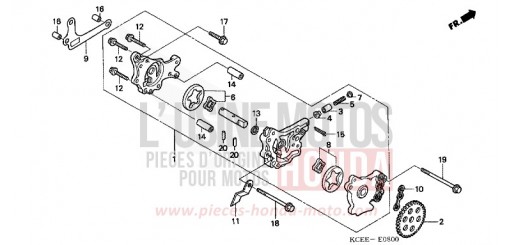 POMPE A HUILE XR250R4 de 2004